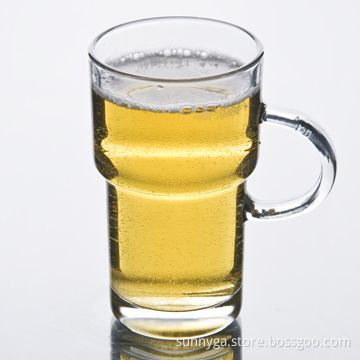 Beer Mug with Square Patterns on Bottom Part and 288mL Capacity